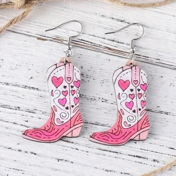 NEW Cowgirl Boots dangle Earrings - Boutique - Picture 2 of 4